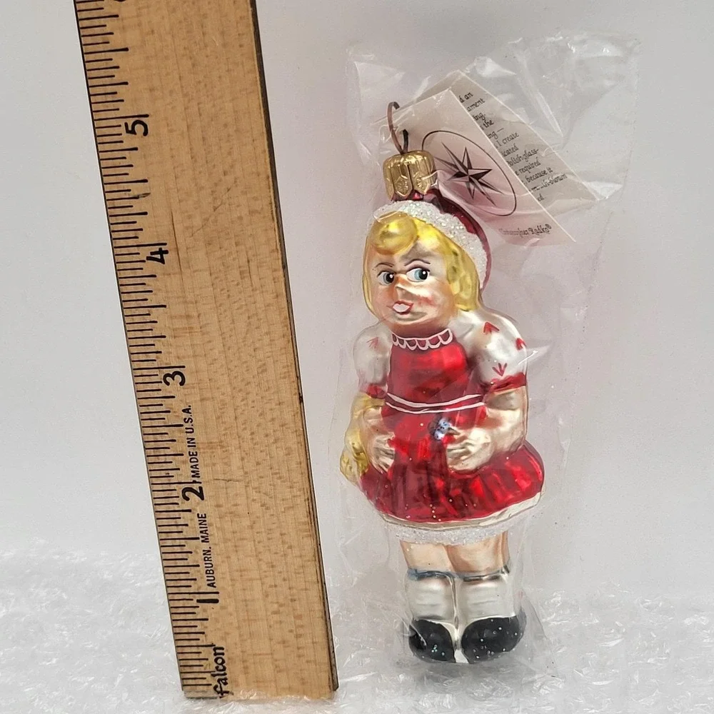 1995 Christopher Radko Little Red Magic Glass Christmas Ornament~ New Sealed!